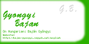 gyongyi bajan business card