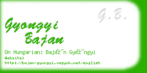 gyongyi bajan business card